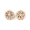 Rack Plating Brass Micro Pave Cubic Zirconia Beads KK-F879-06G-1