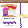 4 Cards 2 Styles  Polyester Wavy Fringe Trim Ribbon DIY-GF0009-48F-2