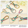 PandaHall Elite Rainbow Color Zinc Alloy Keychain Clasps FIND-PH0006-46-4