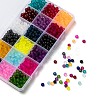18 Colors Transparent Glass Beads FGLA-X0001-04A-6mm-5