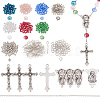 DIY Rosary Beaded Style Necklaces Bracelet Making Finding Kit DIY-AR0003-72-1