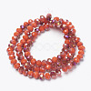 Electroplate Opaque Glass Beads Strands EGLA-A034-P6mm-F12-2