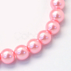 Baking Paint Pearlized Glass Pearl Round Bead Strands X-HY-Q003-4mm-53-2