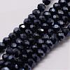 Electroplate Glass Bead Strands GLAA-K016-2x3mm-10PL-1
