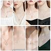 925 Sterling Silver 12 Constellation Necklace Gold Horoscope Zodiac Sign Necklace Round Astrology Pendant Necklace with Zircons Birthday Jewelry Gift for Women Men JN1089G-7