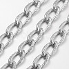 Silver Color Plated Aluminium Twisted Chains Curb Chains X-CHA-K11609-S-1