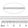 Anti-Tarnish Rhodium Plated 925 Sterling Silver Cable Chains STER-E072-02P-05-2