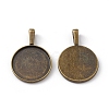Alloy Pendant Cabochon Settings X-PALLOY-A13368-AB-NR-2