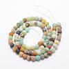 Frosted Natural Flower Amazonite Bead Strands G-L460-01-12mm-2