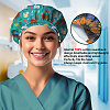 2Pcs 2 Styles Cotton Adjustable Printed Bouffant Hats Working Caps for Women Men AJEW-DR0002-26B-5