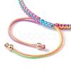 Gradient Color Adjustable Nylon Braided Cord Bracelet Making AJEW-JB01162-4