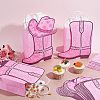 12Pcs 2 Styles Cowboy Boot Shape Paper Gift Tote Bags Kits ABAG-WH0083-013A-3