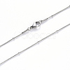 Non-Tarnish 304 Stainless Steel Round Snake Chain Necklace NJEW-S420-009C-P-2