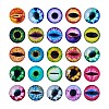 Eye Printed Glass Cabochons GGLA-BT0001-01-1