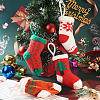 4Pcs 4 Styles Christmas Polyester Socks Pendant Decorations AJEW-TA0003-29B-9