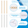 100Pcs 2 Colors 304 Stainless Steel Chain Extender STAS-UN0060-92-4