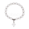 Natural Malaysia Jade Cross Charm Bracelets BJEW-JB12259-04-2