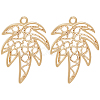 10Pcs Autumn Theme Brass Pendants KK-BBC0011-78-1