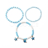 3Pcs 3 Styel Glass Seed & Polymer Clay Beaded Stretch Bracelets Set BJEW-JB08854-01-4