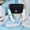 Adjustable Imitation Leather Bag Straps with Zinc Alloy Clasps FIND-WH0126-837B-5