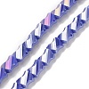 Electroplated Glass Beads Strands GLAA-G092-A-06-1