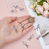 12Pcs 3 Colors Alloy Glass Pendants FIND-SC0021-07-3
