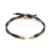 Nylon Cord Silder Bracelets MAK-C003-03G-22-4