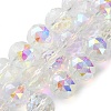 Transparent Electroplate Glass Beads Strands EGLA-N002-34D-H01-1