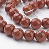 Natural Red Jasper Round Beads Strands X-GSR011-2