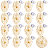 20Pcs Brass Stud Earring Findings KK-BBC0023-12-7