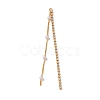 Brass Micro Pave Clear Cubic Zirconia & ABS Plastic Pearl Big Pendants KK-G510-05G-1