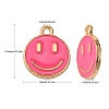 Alloy Enamel Charms X-ENAM-S121-165E-RS-2