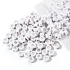 White Opaque Acrylic Beads PACR-YW0001-04B-4