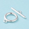 Eco-friendly Brass Toggle Clasps X-KK-D082-14S-3
