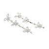 Crystal Rhinestone & Clear Cubic Zirconia Stud Earrings EJEW-C037-01C-P-2