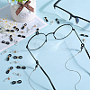 120Pcs 4 Colors Silicone Eyeglasses Chains Loop Ends AJEW-SC0002-54-4