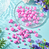 100Pcs 5 Styles Opaque Acrylic Beads MACR-TADJ0001-12F-5