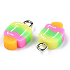 Handmade Polymer Clay Charms X-CLAY-T016-56-3