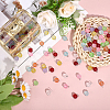 160Pcs Frosted Transparent Glass Charms PALLOY-ME00024-5