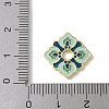 Flower Brass Enamel Beads KK-P290-11G-02-3