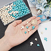 240pcs 4 Styles Synthetic Turquoise Beads TURQ-AR0001-42-3