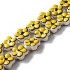 Handmade Porcelain Flower Beads Strands PORC-F003-01C-1