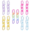 5 Pairs 5 Colors Acrylic Cable Chains Dangle Stud Earrings EJEW-AN0004-06-1