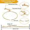 12Pcs 3 Colors Brass Box Chain Slider Bracelet Making KK-NB0001-79-7