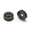 Brass Micro Pave Grade AAA Cubic Zirconia Bead Spacers X-ZIRC-G100-8mm-61B-NR-1