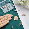10Pcs 5 Styles Brass Glass Pendants KK-CN0002-70-3