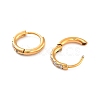 Ion Plating(IP) 316 Surgical Stainless Steel Pave Clear Cubic Zirconia Hoop Earrings Women EJEW-A109-01B-G-2