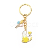 Cute Enamel Cat Pendant Keychain KEYC-JKC00420-2