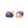 Natural Amethyst Charms G-N326-121-03-3