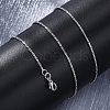 Brass Boston Link Chains Necklaces for Women NJEW-D302-59P-5